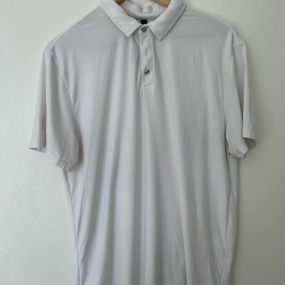 Vuori Strato Tech White Polo Shirt